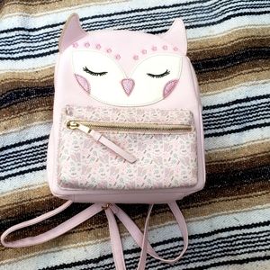 Under one sky Owl Floral Glitter Mini Backpack